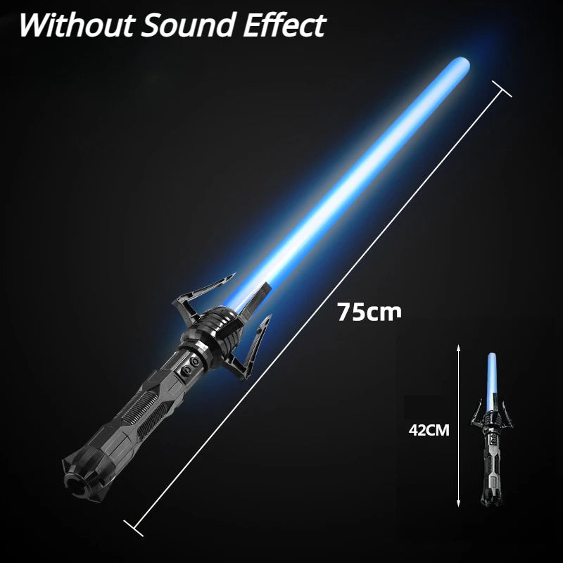 Telescopic Sword 75cm RGB Light Saber 2 In 1 7-Color/1 Color Lightsaber for 3+ Kids Laser Sword Toy Party Glow Swords Coser Toy