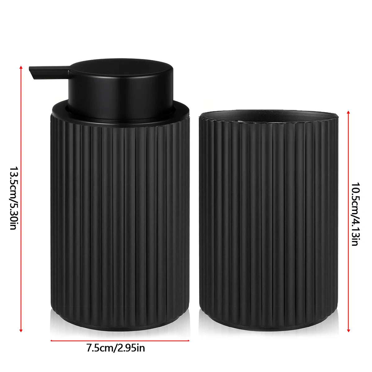 Foaming Soap Dispenser Black Foam Hand Soap Dispenser for Bathroom&Kitchen Hand and Dish Liquid Foaming Pump Bottle