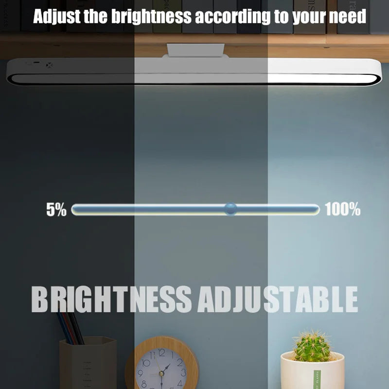 Desk Lamp 48cm Hanging Magnetic Table Lamp USB Or Rechargeable LED Reading Light Dimmable Cabinet Bedside Mirror Night Light