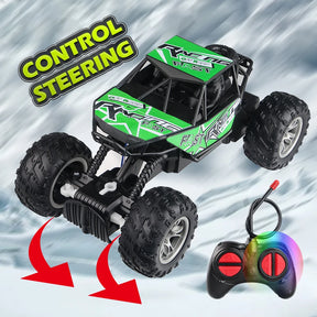 4-Way Remote Control Car with Light Anti-Slip Rubber Tire Outdoor Off-Road Climbing Kidsren's Boy Toy Car Model