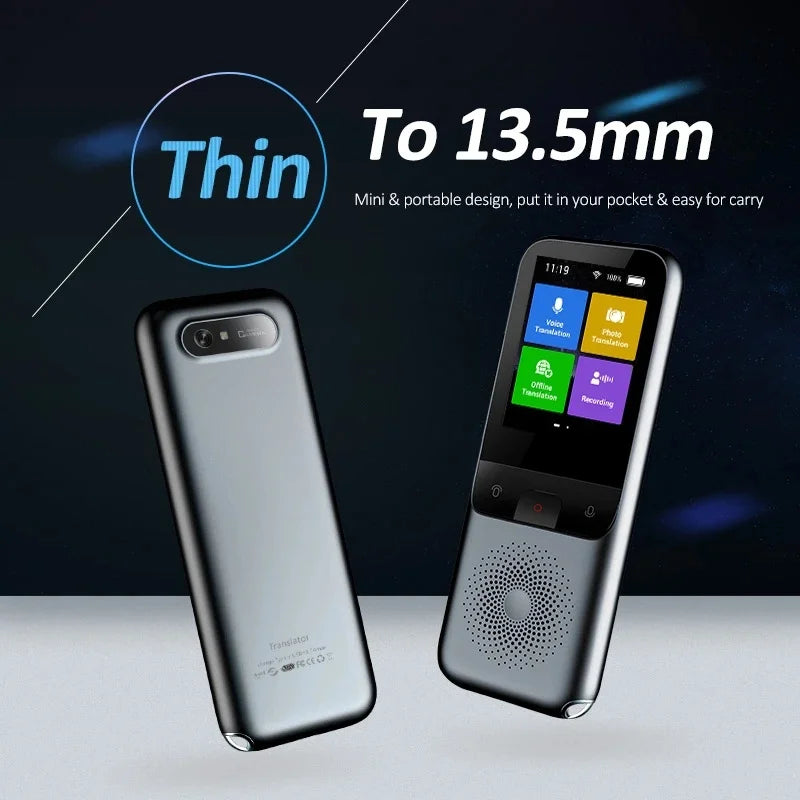 Portable Smart Voice Translator T11 134 Languages Real-time Speech Interactive Offline Translation Machine Business Travel