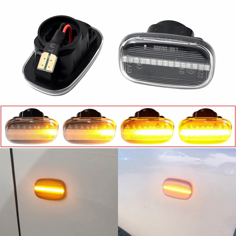 2pcs Dynamic Led Side Marker Flowing Turn Signal Light Panel Lamp for Toyota Corolla E10/E11/E12 Yaris Verso Hilux Surf N21 RX