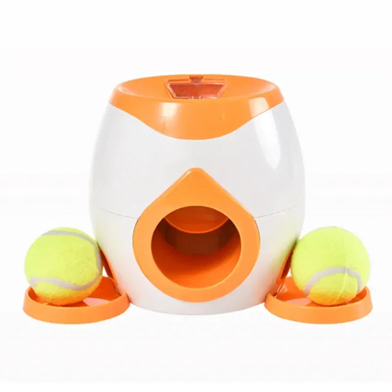 2-in-1 Pet Interactive Toy Dog Tennis Throwing Training Reward Machine Fun Feeding Machine Automatic Feeder Pet Supplies