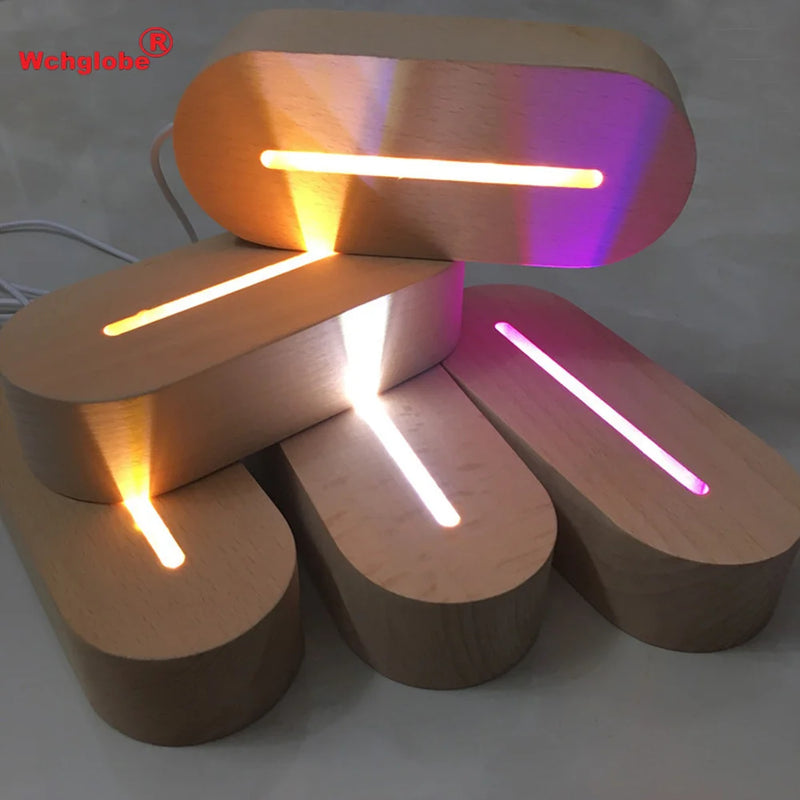 Art Wooden Harry Figure 3D Night Light Touch Projection Style Display Suitable For Gifts Children Room Decoration Bedside Lamp