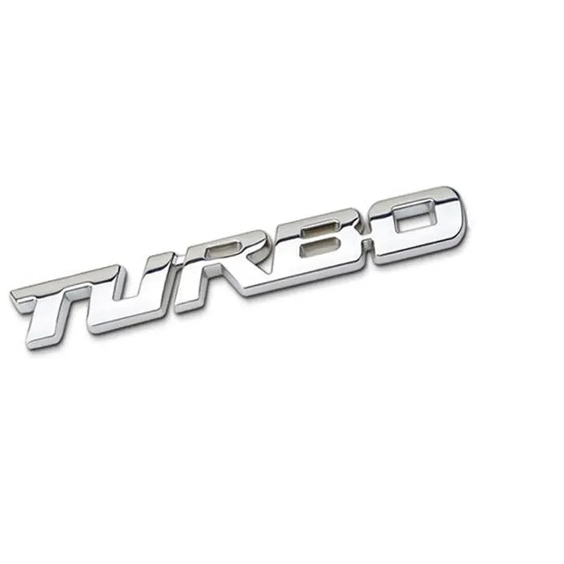 Car Body TURBO 3D Sticker Metal Emblem Decal Decoration Car Styling Tailgate Badge Decoration Sticker Automotive Accessories