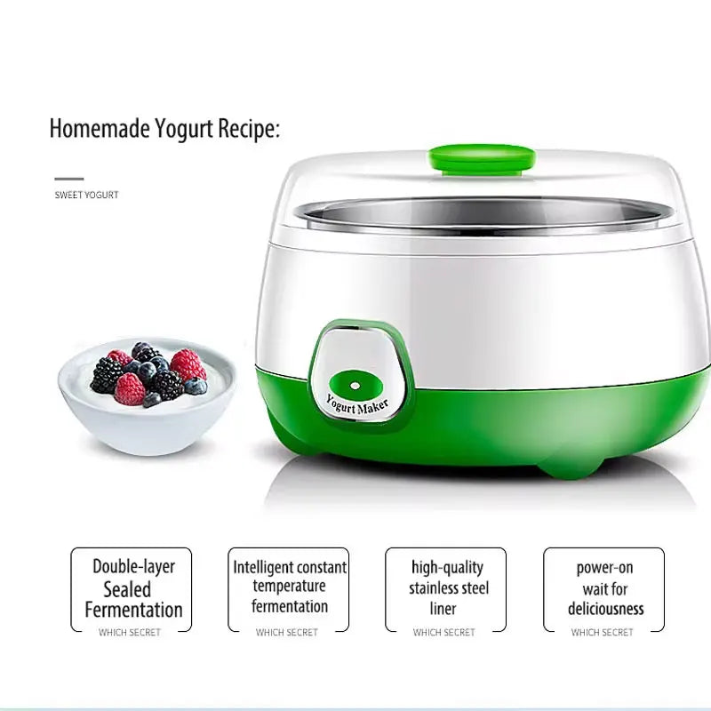 Yogurt Maker Mini Automatic Yogurt Machine Household DIY Yogurt Tools Kitchen Appliances Stainless Steel Tank Appliances Yogurt