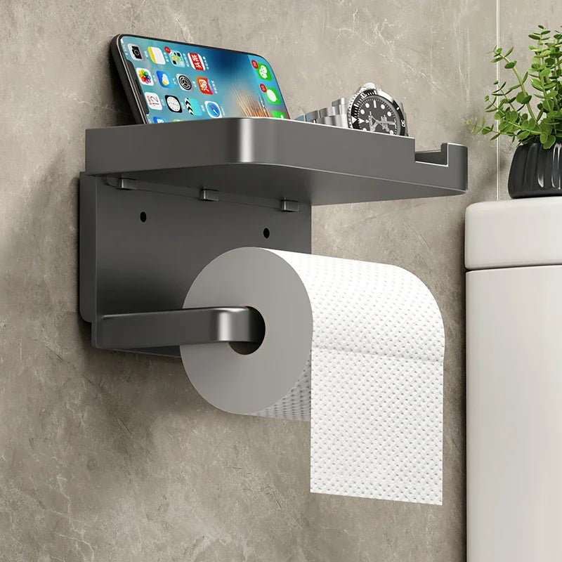 Toilet Paper Holder Plastic Storage Rack Kitchen Towel Placement of seasoning bottles Bathroom Wall Roll of Paper Phone Storage