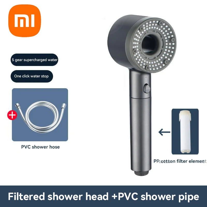 Xiaomi 5 Modes Shower Head High Pressure Showerhead Portable Filter Rainfall Faucet Tap Bathroom Bath Home Bathroom Accessories