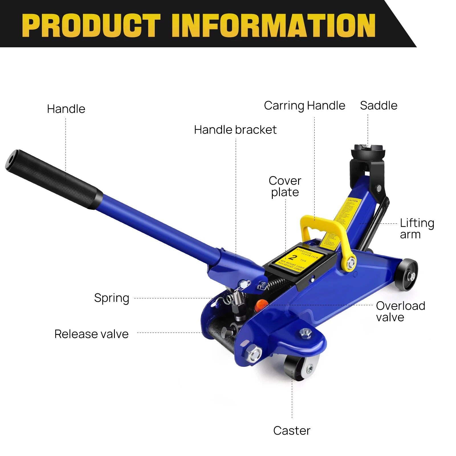 Floor Jack & Stand Combo-2 Ton Low Profile Hydraulic&3 Ton Axle Stand Set,Tire Repair Kit Steel Racing Quick Lift