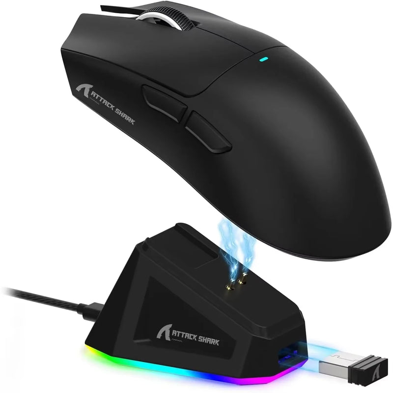 ATTACK SHARK X11 Lightweight Three-mode Wireless Gaming Mouse with RGB Charging Dock Optical Sensor PAW3311 22K DPI  PC/Mac