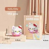 Stitch Sanrio Coke Mickey Mouse cartoon dolls and LEGO micro-particle building block toys compatible with Children's gifts