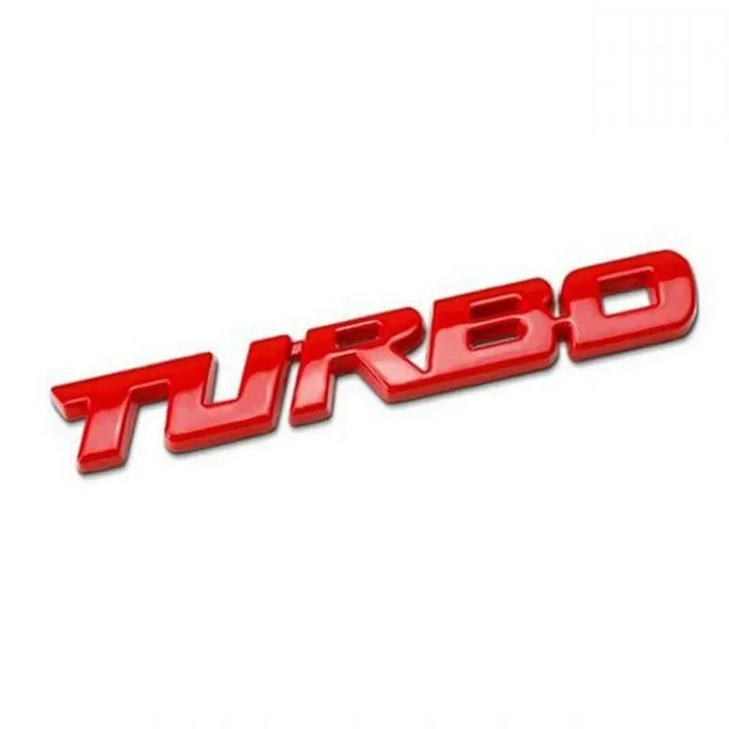 Car Body TURBO 3D Sticker Metal Emblem Decal Decoration Car Styling Tailgate Badge Decoration Sticker Automotive Accessories