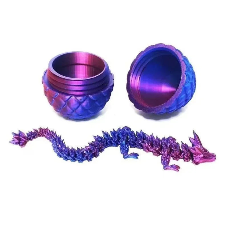 1/2PCS 3D Printed Dragon Egg with Dragon Full Articulated Dragon Modle Movable Rotatable Articulated Desktop Ornament Kid Toy