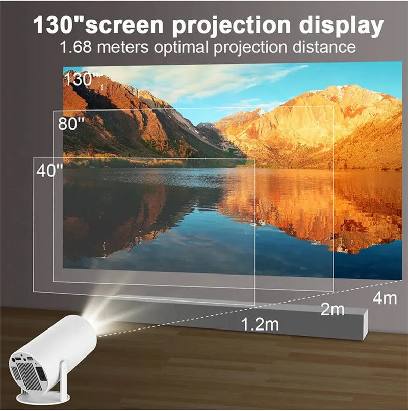 DITONG HY300 Plus HD Projector portatil 4K 1280x720P Android  LED Video Home Theater Cinema Phone mini Proyector Movie HY300 pro