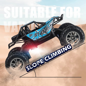 4-Way Remote Control Car with Light Anti-Slip Rubber Tire Outdoor Off-Road Climbing Kidsren's Boy Toy Car Model